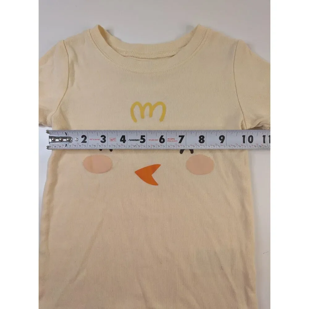 Old Navy Girls 5T Chick Face Graphic T-Shirt Yellow Cotton Short Sleeve